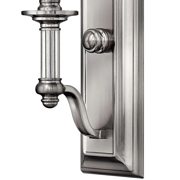 Ścienna LAMPA industrialna HK-SUSSEX1 Elstead HINKLEY tuba OPRAWA metalowy kinkiet szczotkowany nikiel biały