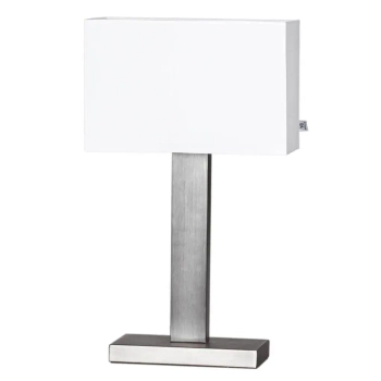 Nowoczesna stołowa lampa Prime 4002680-6524 prostokątna biała srebrna
