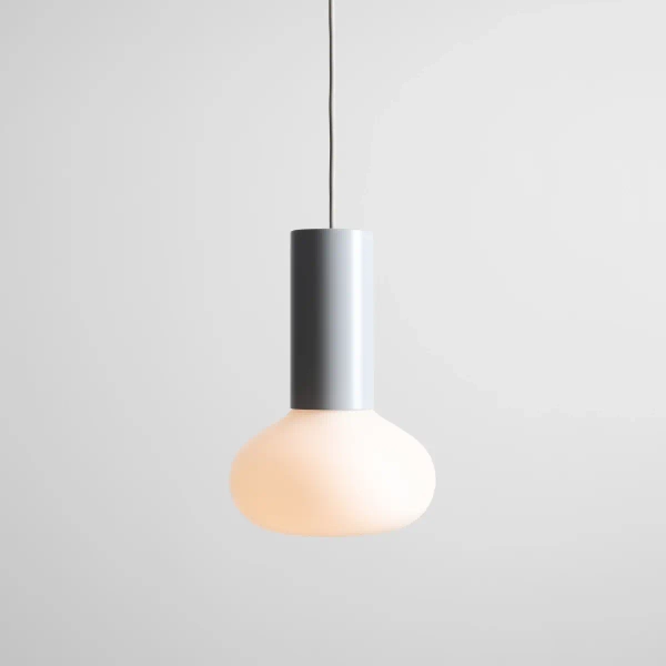 Pojedyncza lampa wisząca owalna Flo Grey S 7000G22_S szara