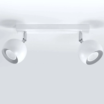 LAMPA sufitowa SL.0438 metalowa OPRAWA listwa SPOT regulowane kule balls biale
