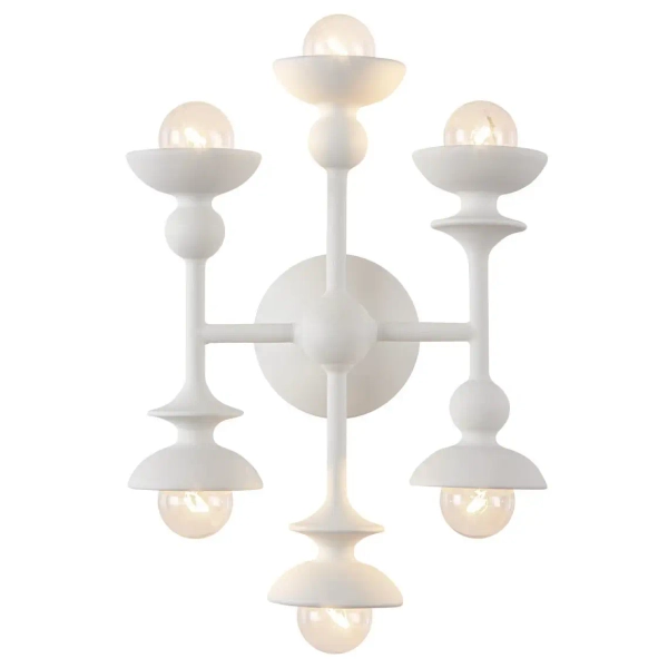 Świecznikowa lampa ścienna Cadence QN-CADENCE-6WB-WHT do salonu biały