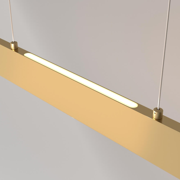 Zwisająca lampa nad stół Step P010PL-L30G3K LED 30W 3000K listwa złota
