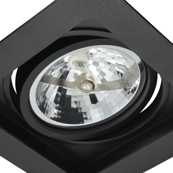 Wpuszczana lampa Sisto AZ2810 square do przedpokoju czarna