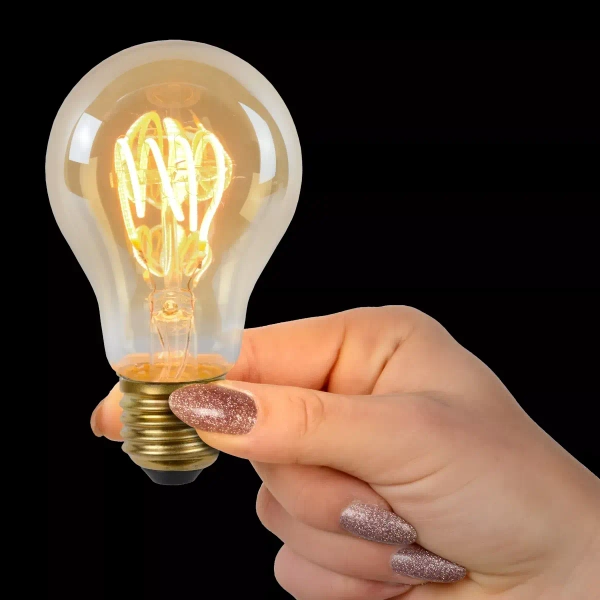 Klasyczna żarówka LED 49042/04/62 Lucide E27 4W 2200K 230lm bursztynowa