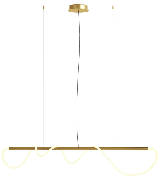 Ledowa lampa wisząca Rosa MOD166PL-L30G3K 30W 3000K do salonu złota