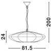 Wisząca lampa nad stół GUARDIA LE44579 japandi naturalna czarna