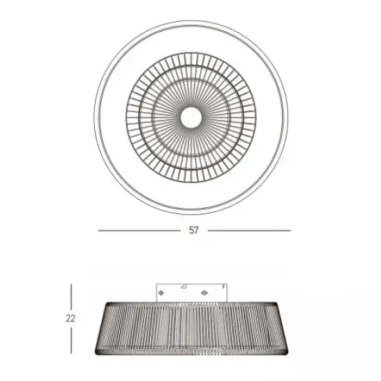 Ledowy wentylator sufitowy 23001 LED 33W 3000-6000K brązowy