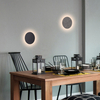 Kinkiet LAMPA ścienna MARLON 1433 Rabalux drewniana OPRAWA okrągła LED 8W 3000K moon czarna