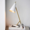 Designerska lampa stołowa L&-193066 Light& regulowana biała mosiądz