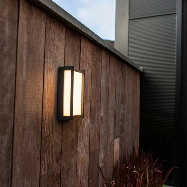 Elewacyjna LAMPA ścienna QUBO 5193001118 Lutec prostokątna OPRAWA metalowa LED 18W 3000K outdoor IP54 szara