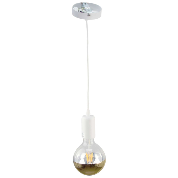 LAMPA wisząca LN012 (36031/4010-7) dekoracyjna OPRAWKA na żarówkę ZWIS biały