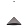 Wisząca salonowa lampa VESUVIO 41063 stożek szary czarny