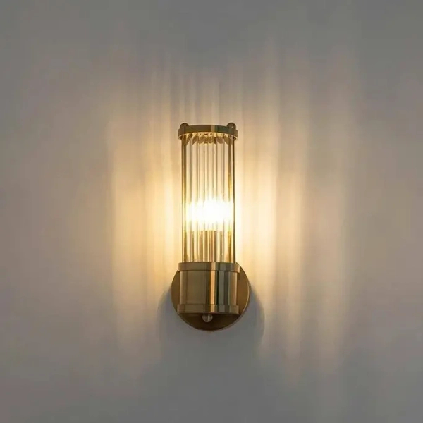 Kinkiet kryształowy Pilar MSE010400192 crystal złoty