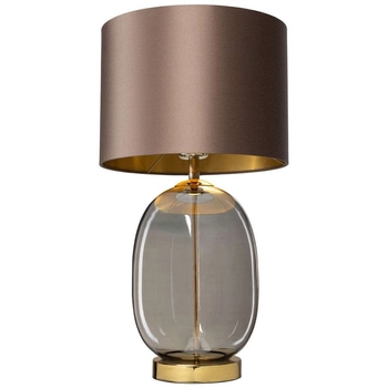 Stojąca LAMPKA stołowa SALVADOR 41043107 Kaspa szklana przydymiona brązowa