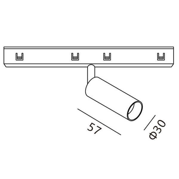 Magnetyczna lampa do szynoprzeowdów MAX N0001N LED 5W 3000K tuba czarna