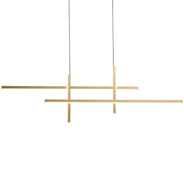 Ledowa Lampa wisząca nad stół Edge 22008P-BK/GD 42W 3000-6000K złota czarna