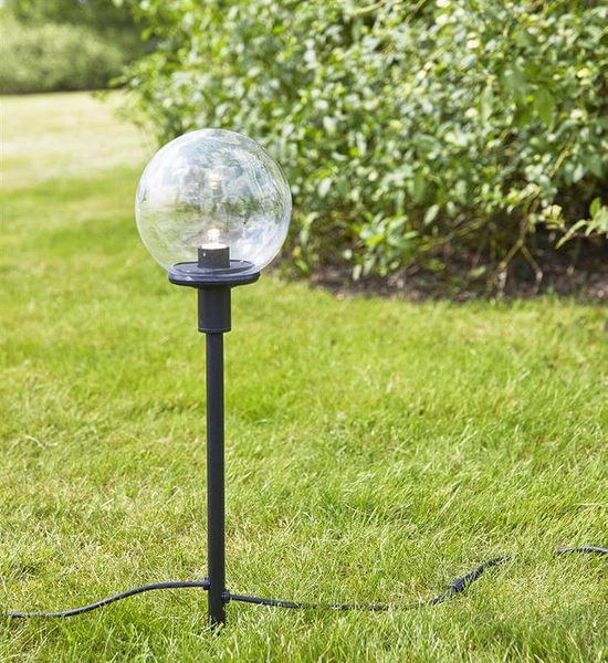 Ogrodowa lampa szklana Garden LED 3W 3000K czarna przezroczysta