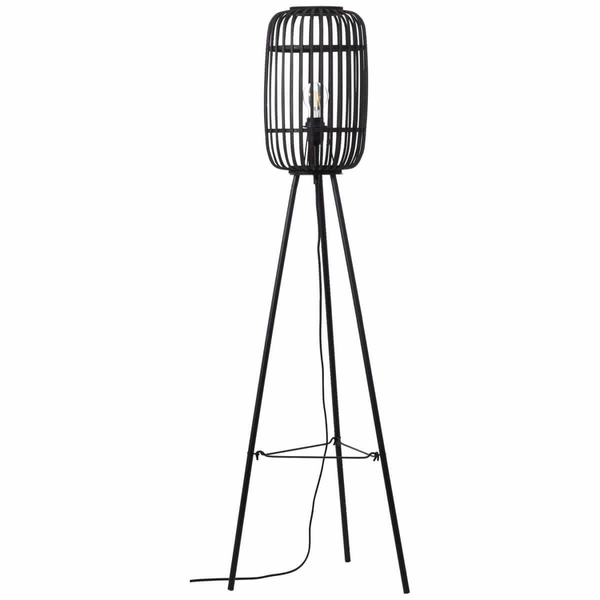 Stojąca lampa podłogowa Woodrow 94977/76 bambusowa czarny
