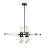 Żyrandol loftowy czarny bursztynowy QUADRO LED 36W 3000K RH115-12P amber