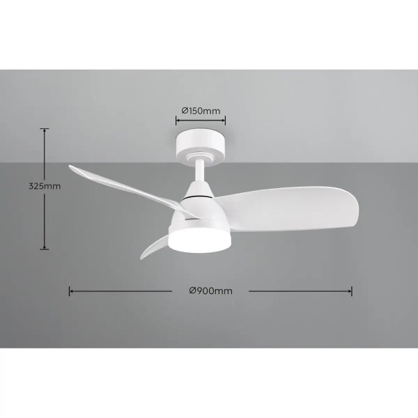 Lampa sufitowa z wentylatorem HELSINKI R62732131 LED 20W 2700-6000K biały