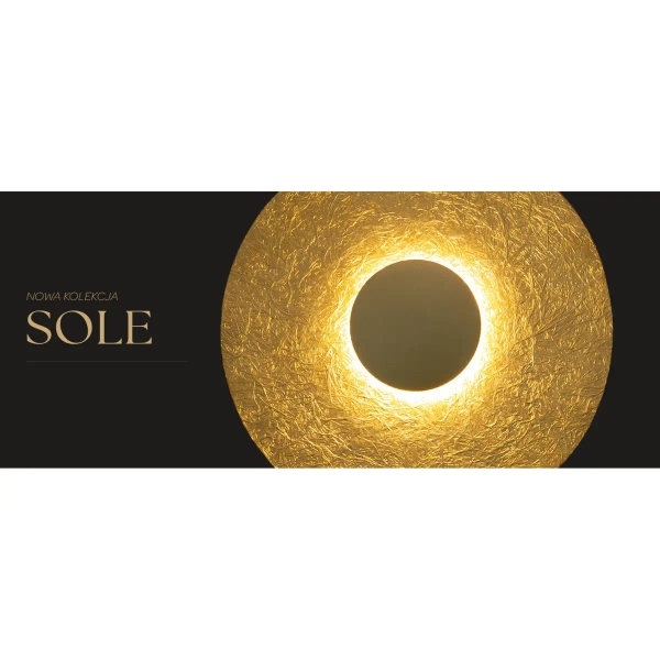 Okrągły kinkiet ścienny Sole 41514 LED 7W 3000K dysk złoty