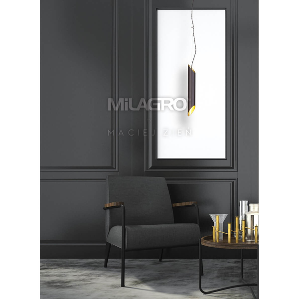 Wisząca lampa Libra MZ5009 Milagro punktowa sopelek czarny złoty