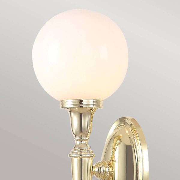 Stylowa lampa ścienna BATH-DRYDEN4-PB kula IP44 mosiądz