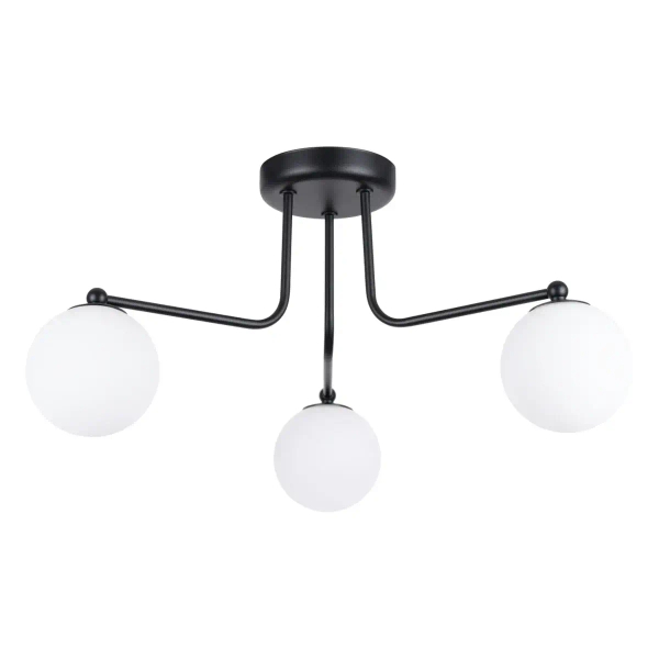 Kulista lampa sufitowa ASTRAL SL.1662 potrójna biała czarna