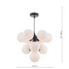 Molekułowa wisząca lampa Vine VIN2322-02 szklana biała czarny