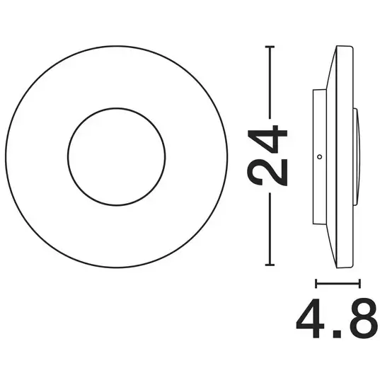 Okrągła lampa ścienna na taras FILOREZ LE75184 LED 12W 3000K IP65 biała