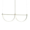 Wisząca lampa do salonu VICTORIA złota P0689 1xLED 40W 3000K geometryczna