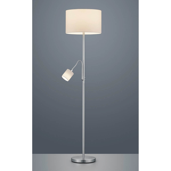 Podłogowa lampa stojąca HOTEL 403900201 Trio do salonu biały srebrny