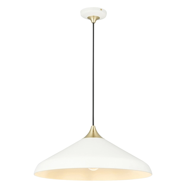 Wisząca lampa nad stół L&-196561 Light& skandynawska biała mosiądz