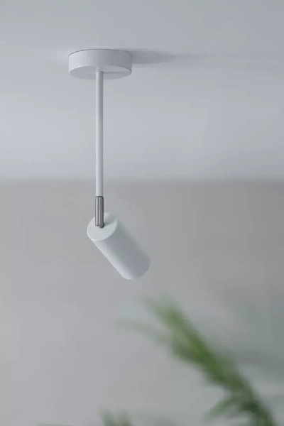 Reflektorowa lampa sufitowa Torino ruchoma tuba biała