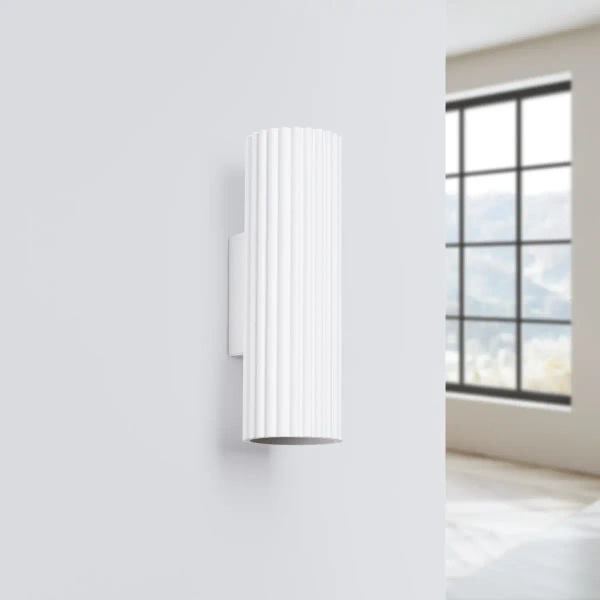 Ścienna lampa podłużna KARBON SL.1647 góra-dół tuba biała