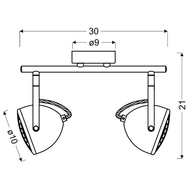 Sufitowa LAMPA plafon PENT 92-68057 Candellux industrialna OPRAWA regulowany kinkiet metalowy szary