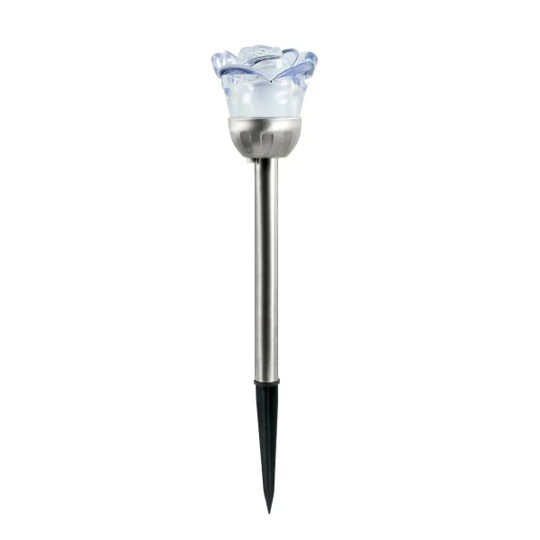 Solarna lampa wtykana ROSE 312198 RGB dekoracyjna srebrna