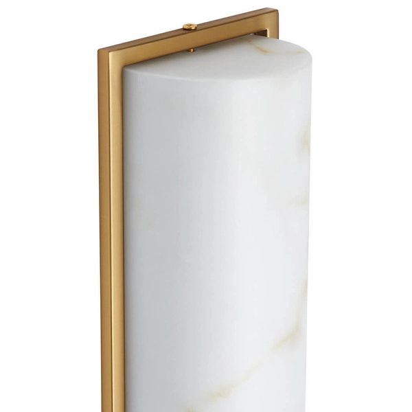 Marmurowa lampa ścienna MURO ST-3426-AGB-CE LED 14W 3000K biała mosiądz