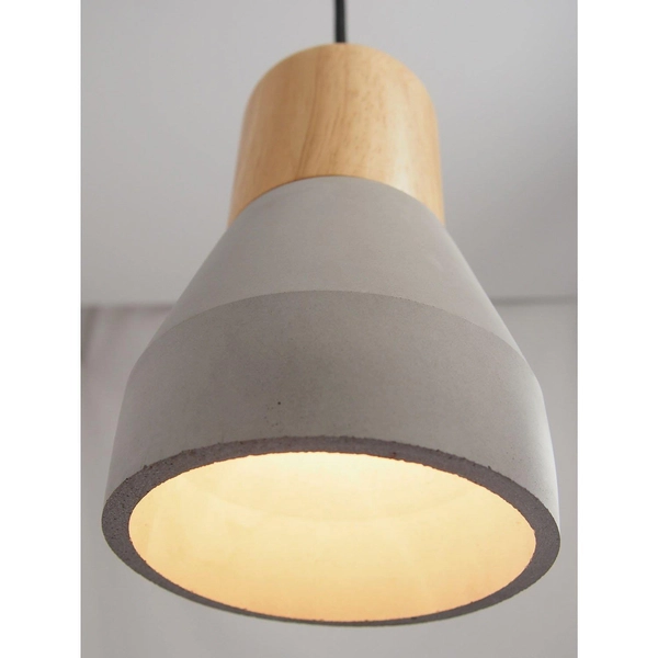 Betonowa lampa wisząca Concrete ST-5220-grey Step drewniana szara