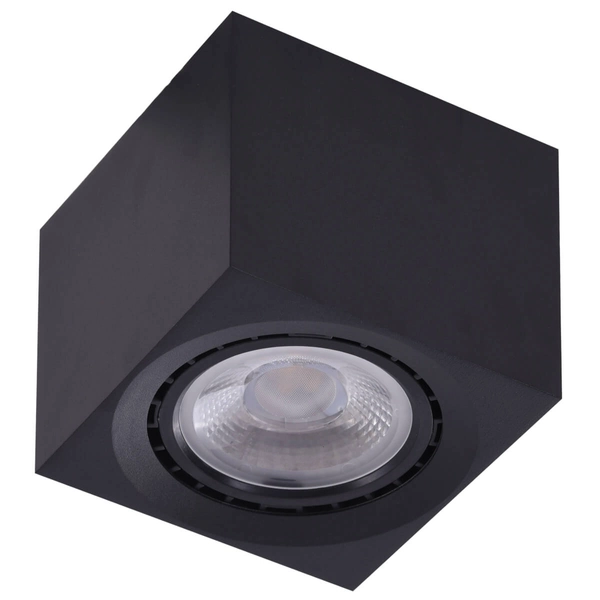 Minimalistyczna lampa sufitowa Eco Alex czarna kostka cube