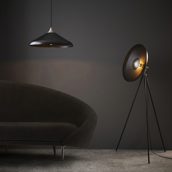 Lampa stojąca satelita L&-196562 Light& na trójnogu czarna nikiel