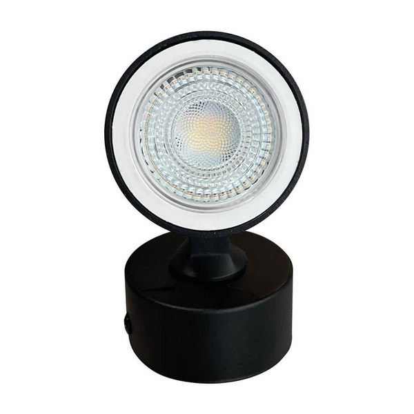 Regulowana lampa przysufitowa Antillo LP-770/1W BK metalowa do sypialni czarny złoty