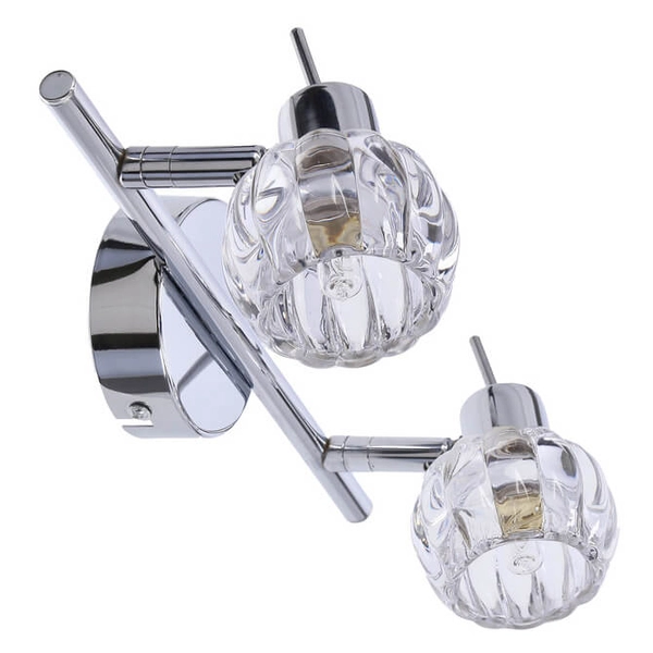 Regulowana lampa sufitowa Bombola 92-70296 kryształ chrom przezroczysta