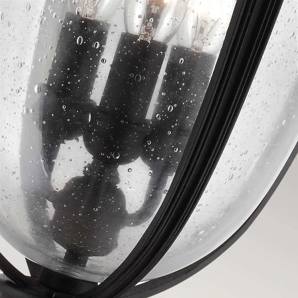 Zewnętrzna LAMPA wisząca English FE-EB8-L-BLK Elstead FEISS ogrodowa OPRAWA zwis retro na łańcuchu outdoor IP23 czarny przezroczysty