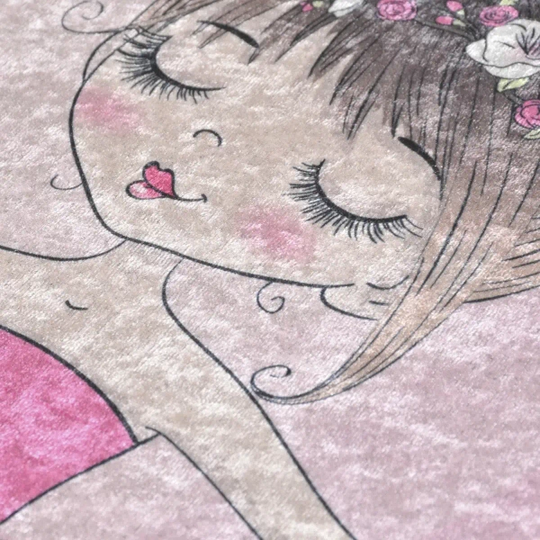 Salonowy dywan dziecięcy Baletnica 322746 prostokątny różowy