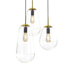 Skandynawska lampa wisząca Pear 7794 szklana nad stół przezroczysta