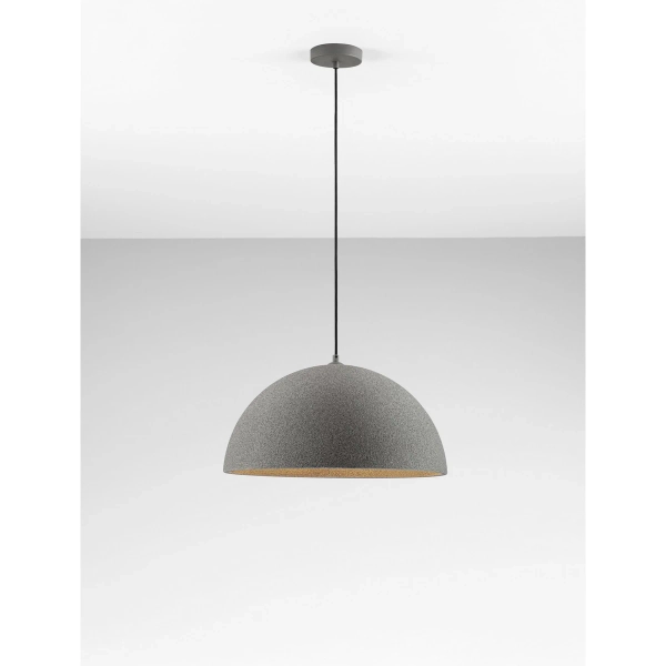 Salonowa lampa wisząca NAVIRTA LE45341 kopuła do kuchni szara