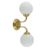 Podwójna lampa ścienna Abano ABA-K-2 (ZM) kula szklana biała mosiądz