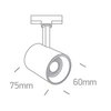 Lampa sufitowa 3-fazowa KAMI MYL.00097 LED 8W 3000K tuba biały