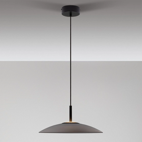 Lampa wisząca do jadalni PECA LE44273 LED 13W 3000K kopuła czarna szara